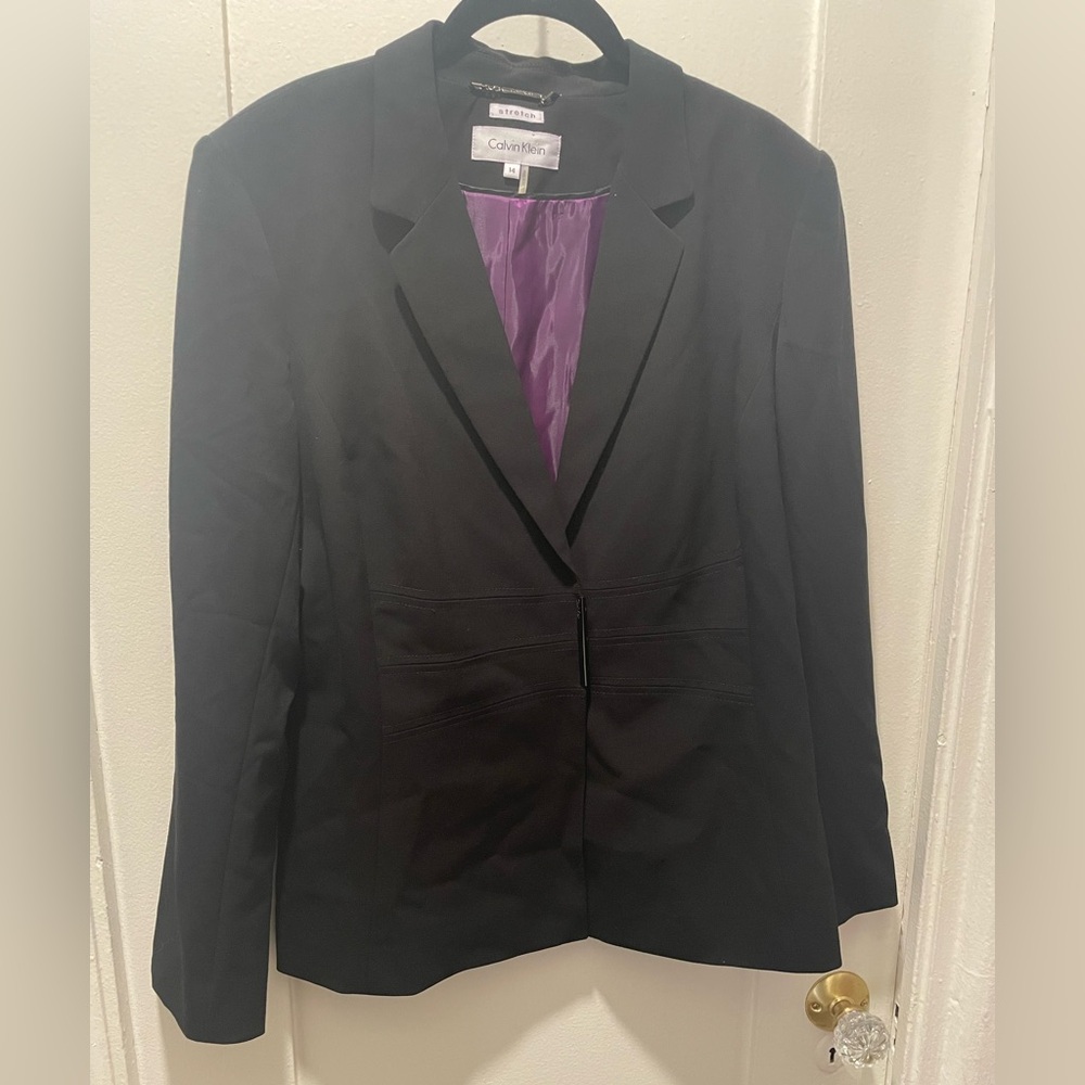 Calvin Klein black blazer size 14